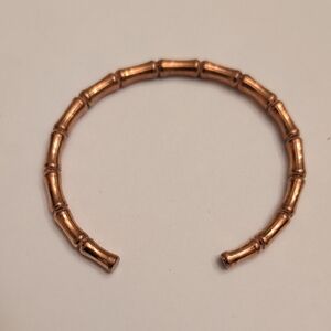 Copper Tone Bamboo Style Bracelet